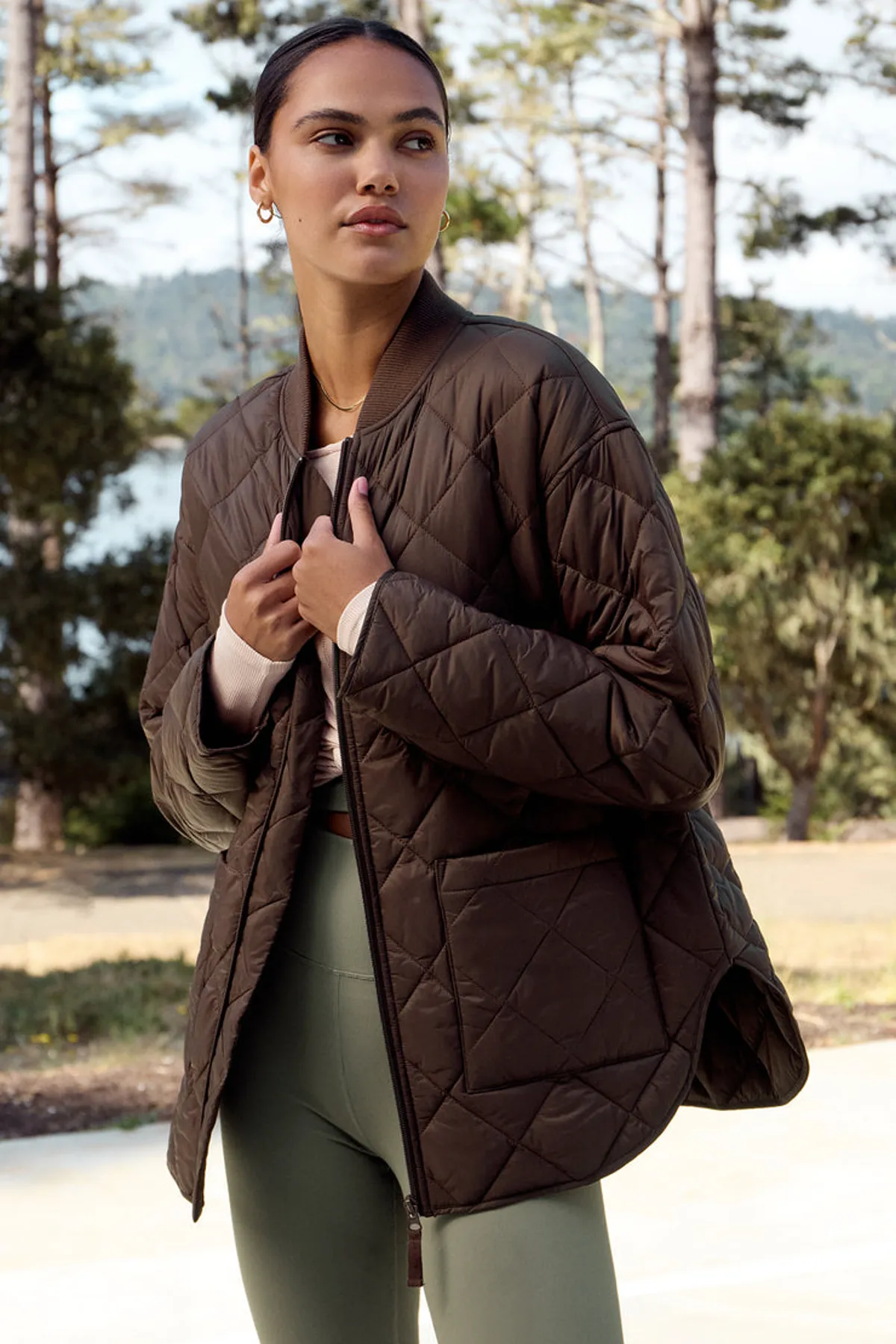 Sunrise Quilted Bomber Jacket