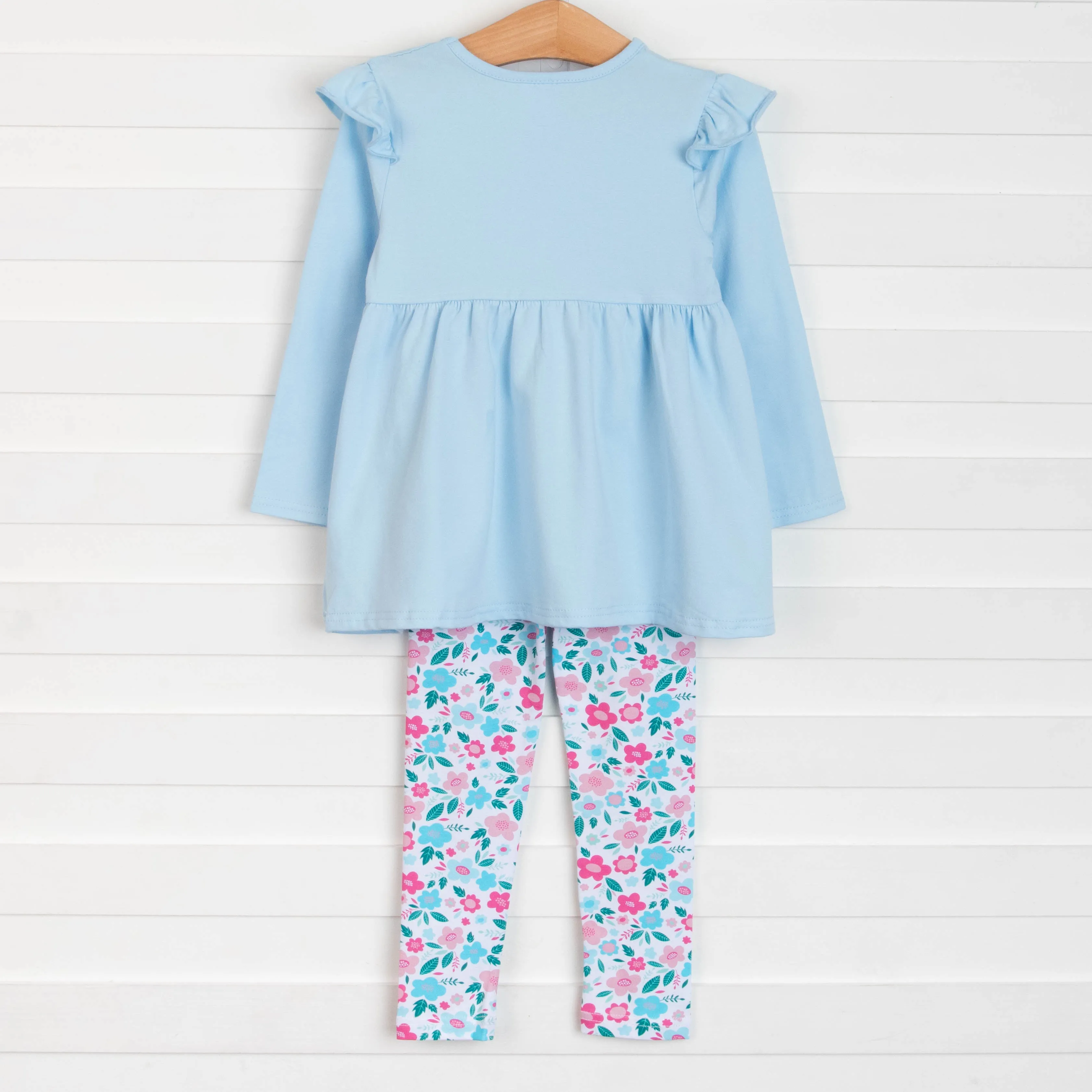 Tara Floral Tunic Set, Light Blue