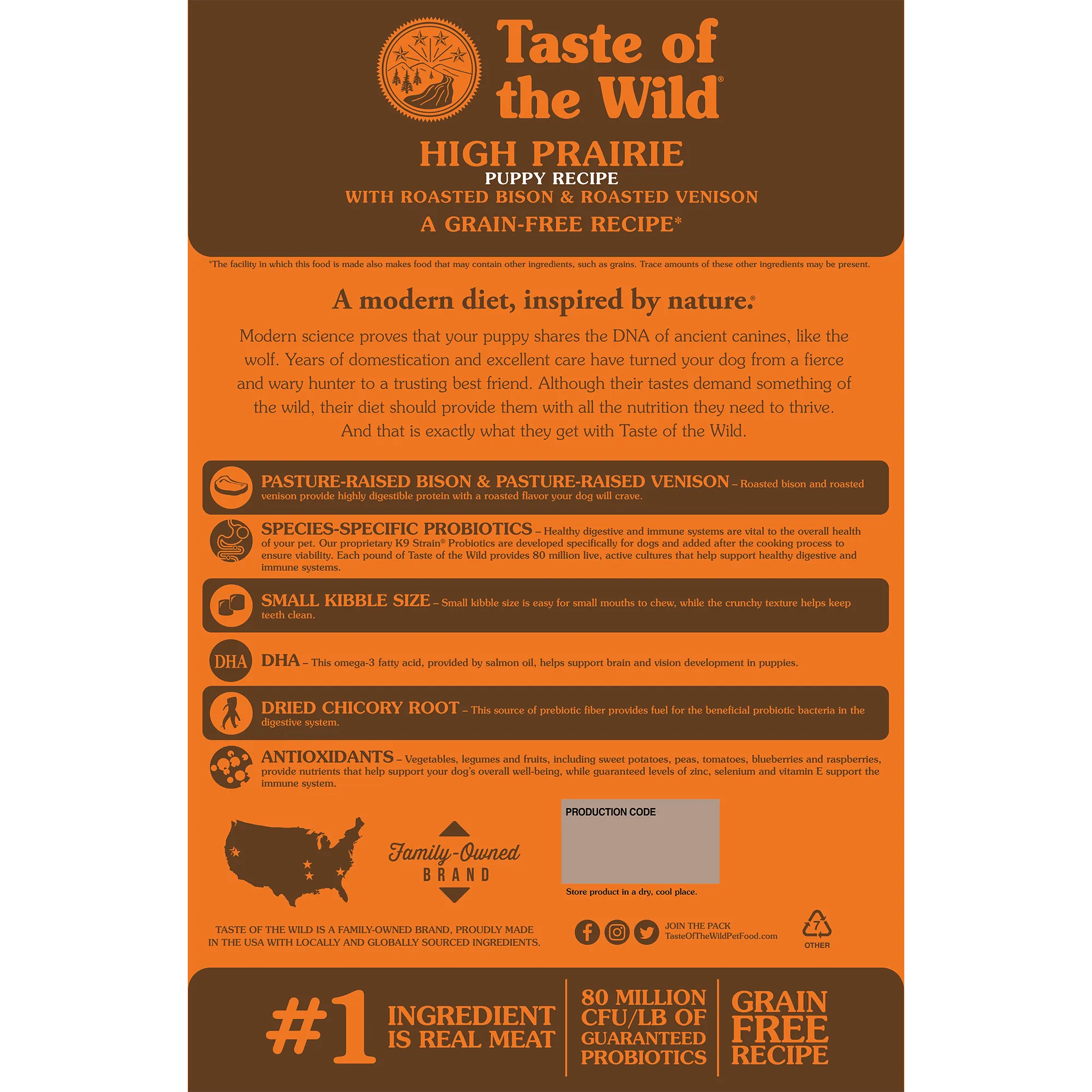 Taste Of The Wild High Prairie Puppy Formula Grain-Free Dog Food