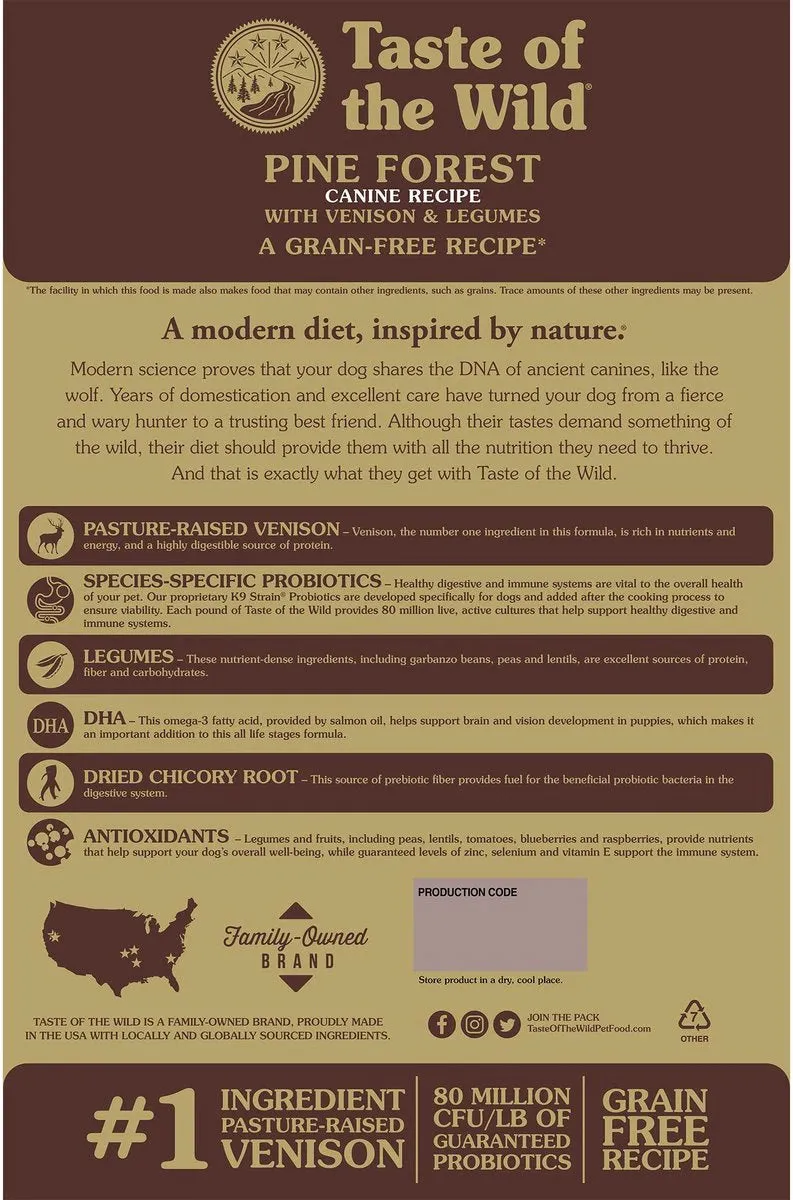 Taste Of The Wild Pine Forest Grain-Free Dog Food