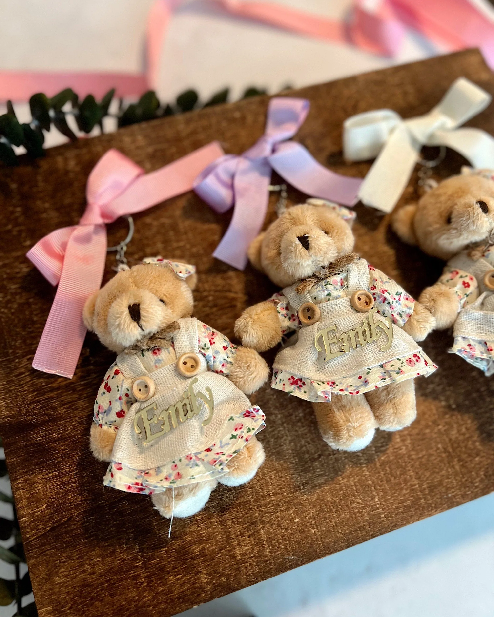 Teddy Bear Keychain Baby Shower Favors - Uniq Favors