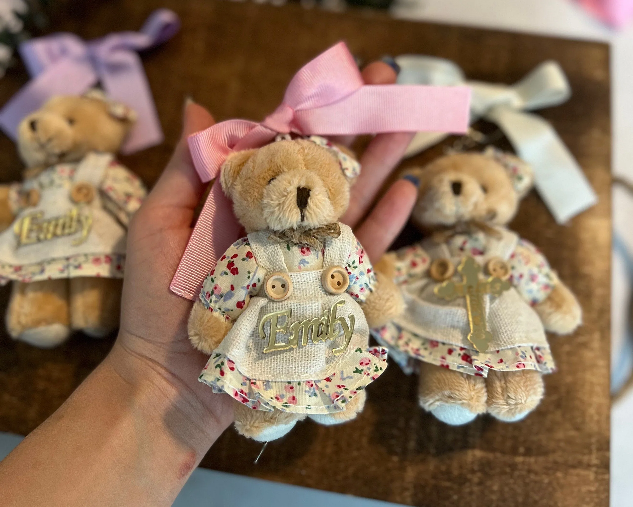 Teddy Bear Keychain Baby Shower Favors - Uniq Favors