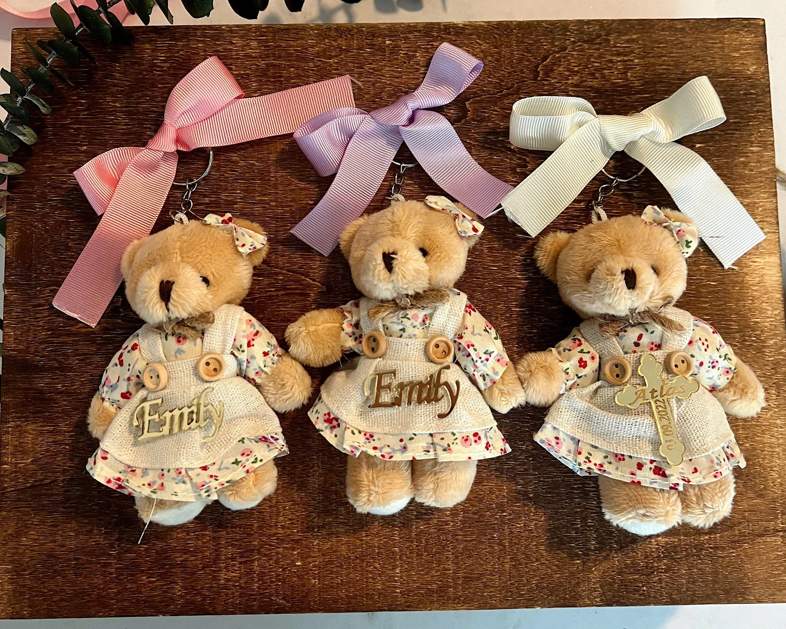 Teddy Bear Keychain Baby Shower Favors - Uniq Favors