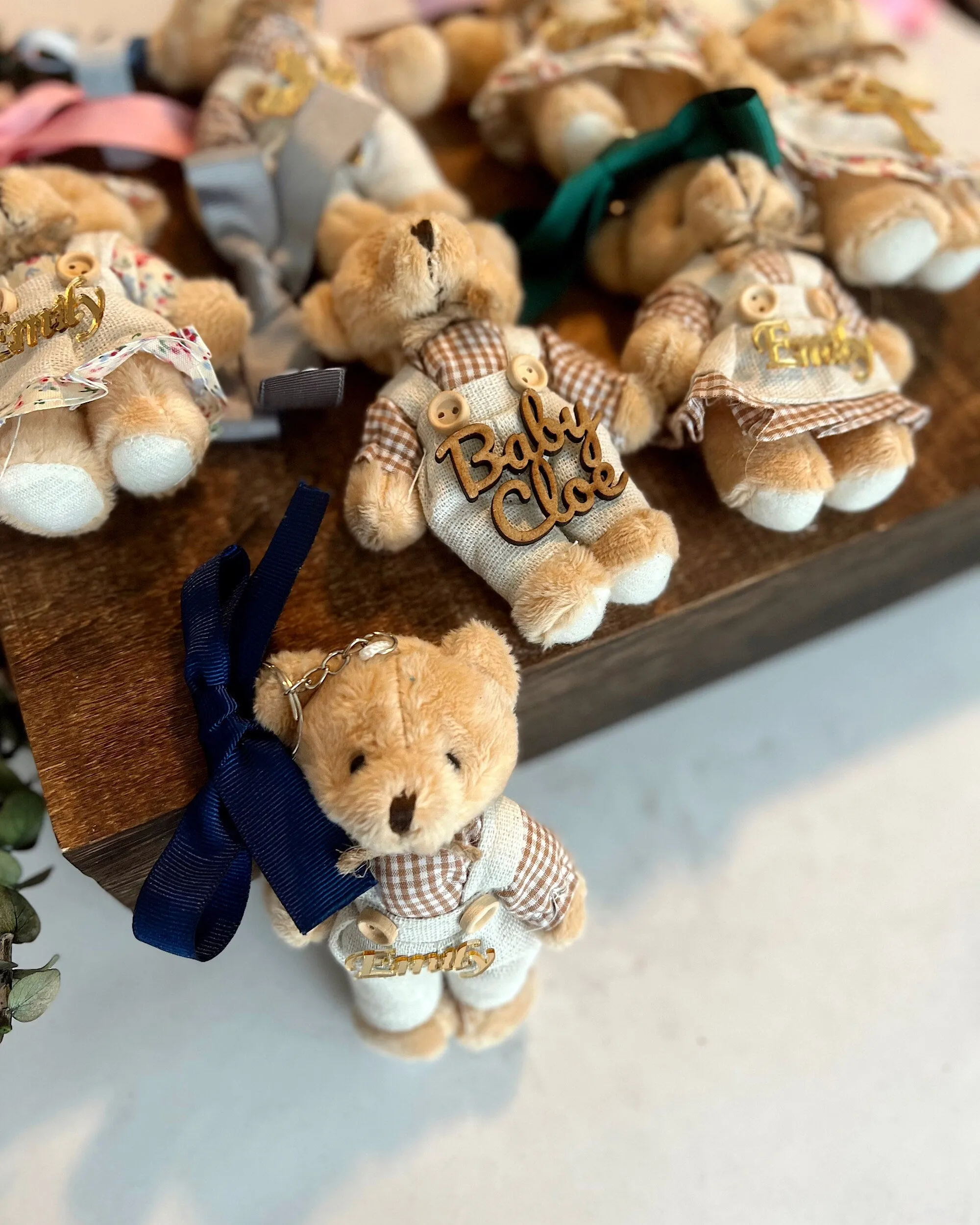 Teddy Bear Keychain Baby Shower Favors - Uniq Favors