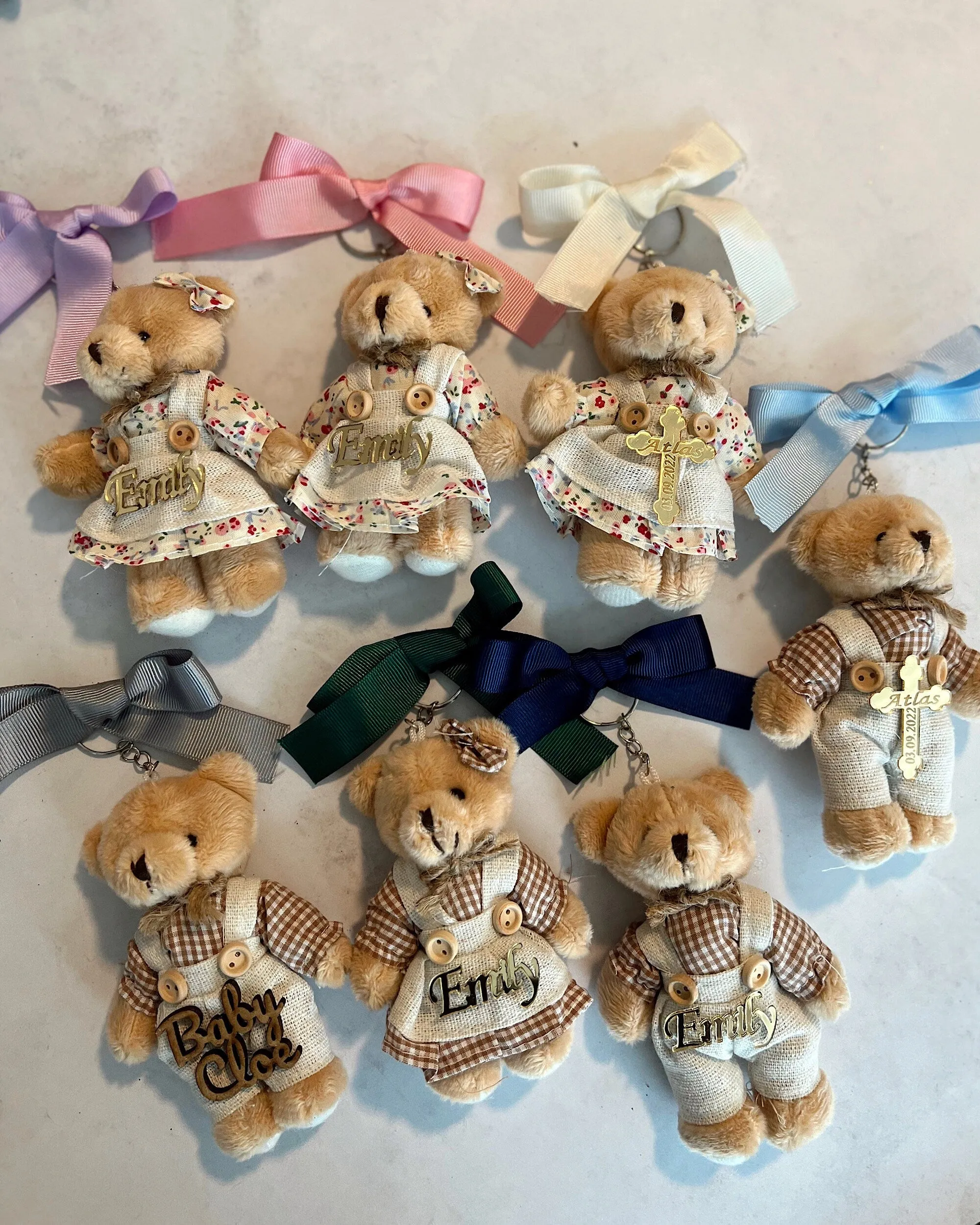 Teddy Bear Keychain Baby Shower Favors - Uniq Favors