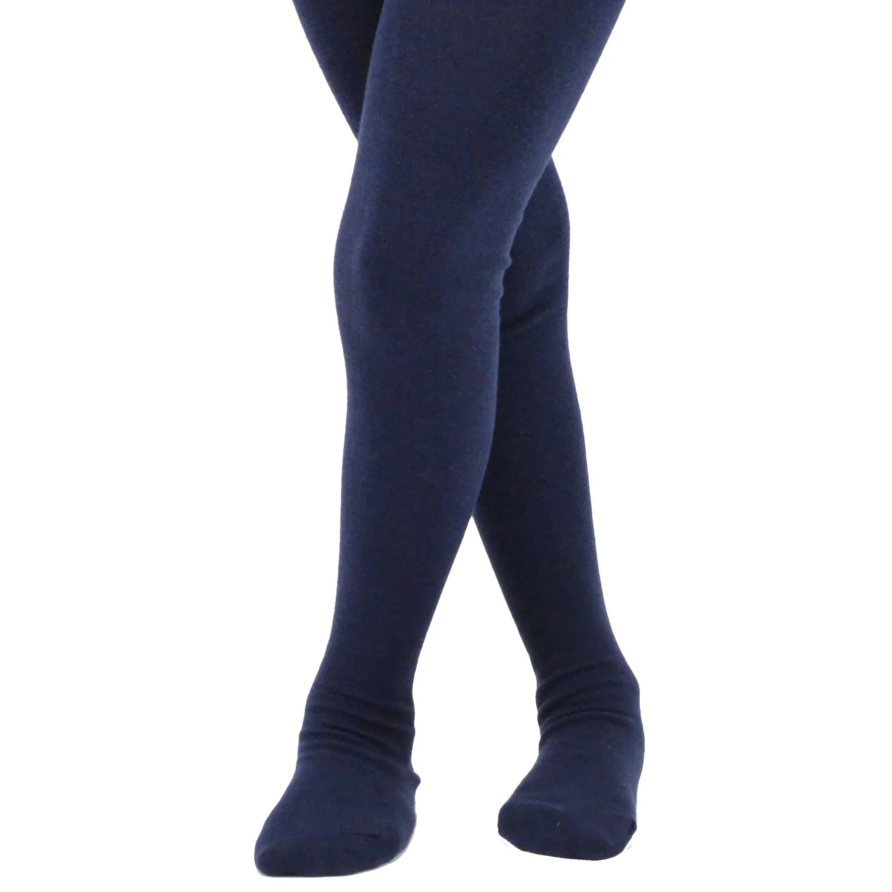 TeeHee Socks Kid's Casual Cotton Tights Navy 3-Pack (T1565)