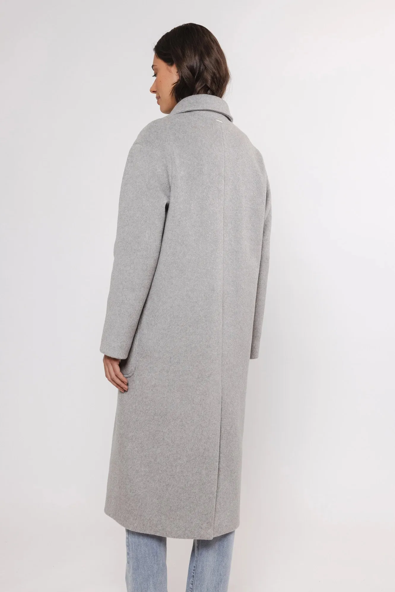 Teuni Double Breasted Coat - Light Grey