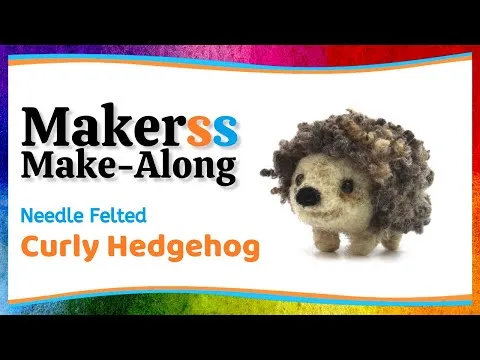 The Makerss - Small Curly Hedgehog Needle Felt Kit