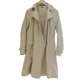 Theory Belted Trench Jacket Beige Khaki Size M