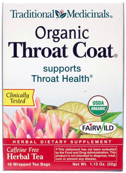 TRADITIONAL MEDICINALS - Throat Coat - 6 x 16 Tea Bags