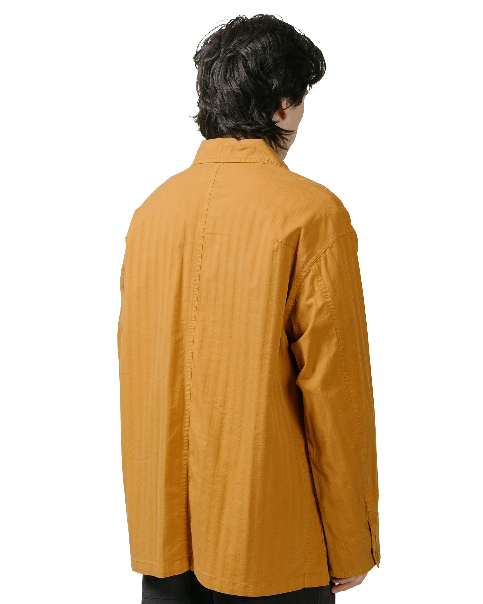 ts(s) Cover All Jacket Garment Dye Cotton/Rayon Herringbone Stretch Cloth Ocher