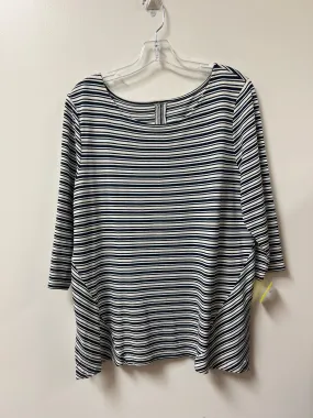 Tunic Long Sleeve By Clothes Mentor In Striped Pattern, Size: L