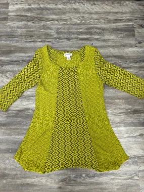 Tunic Long Sleeve By Peck And Peck In Chartreuse, Size: Petite  Medium