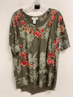 Tunic Short Sleeve By Sundance In Camouflage Print, Size: L