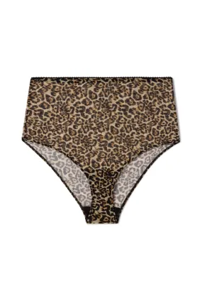 Understatement Underwear - Mesh Highwaist Briefs - Leopard