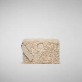 Unisex teddy pouch Morwen in shore beige