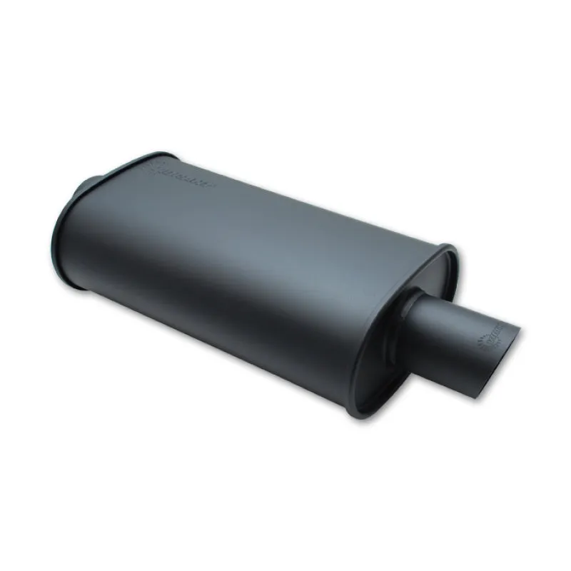 Vibrant Performance Streetpower Flat Black Oval Muffler 2.5" Inlet