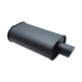 Vibrant Performance Streetpower Flat Black Oval Muffler 3.5" Inlet