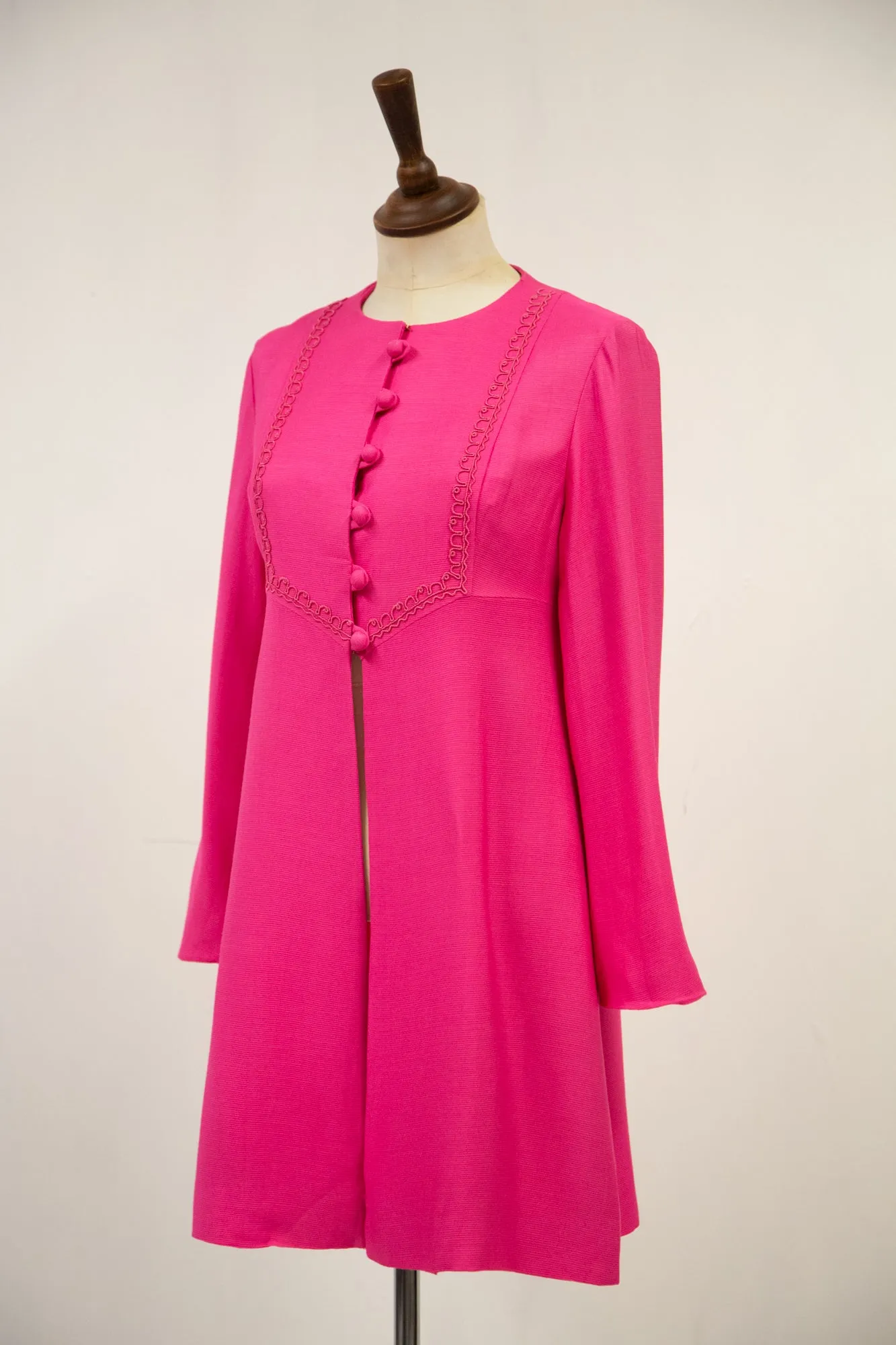 Vintage 1960s Pink Mini Coat