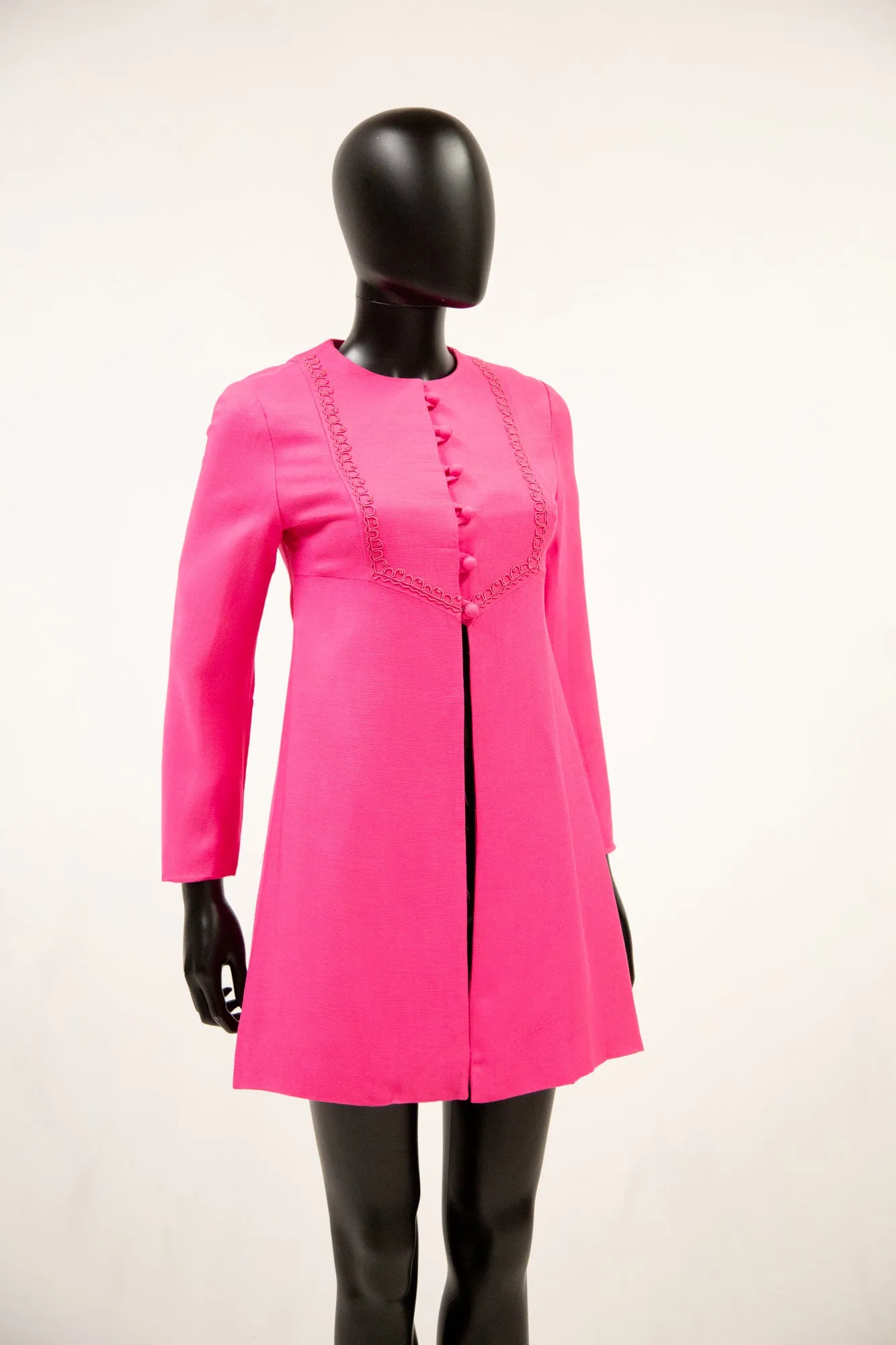 Vintage 1960s Pink Mini Coat