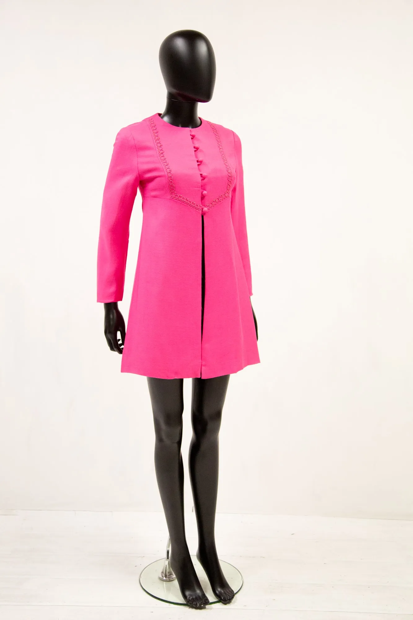 Vintage 1960s Pink Mini Coat