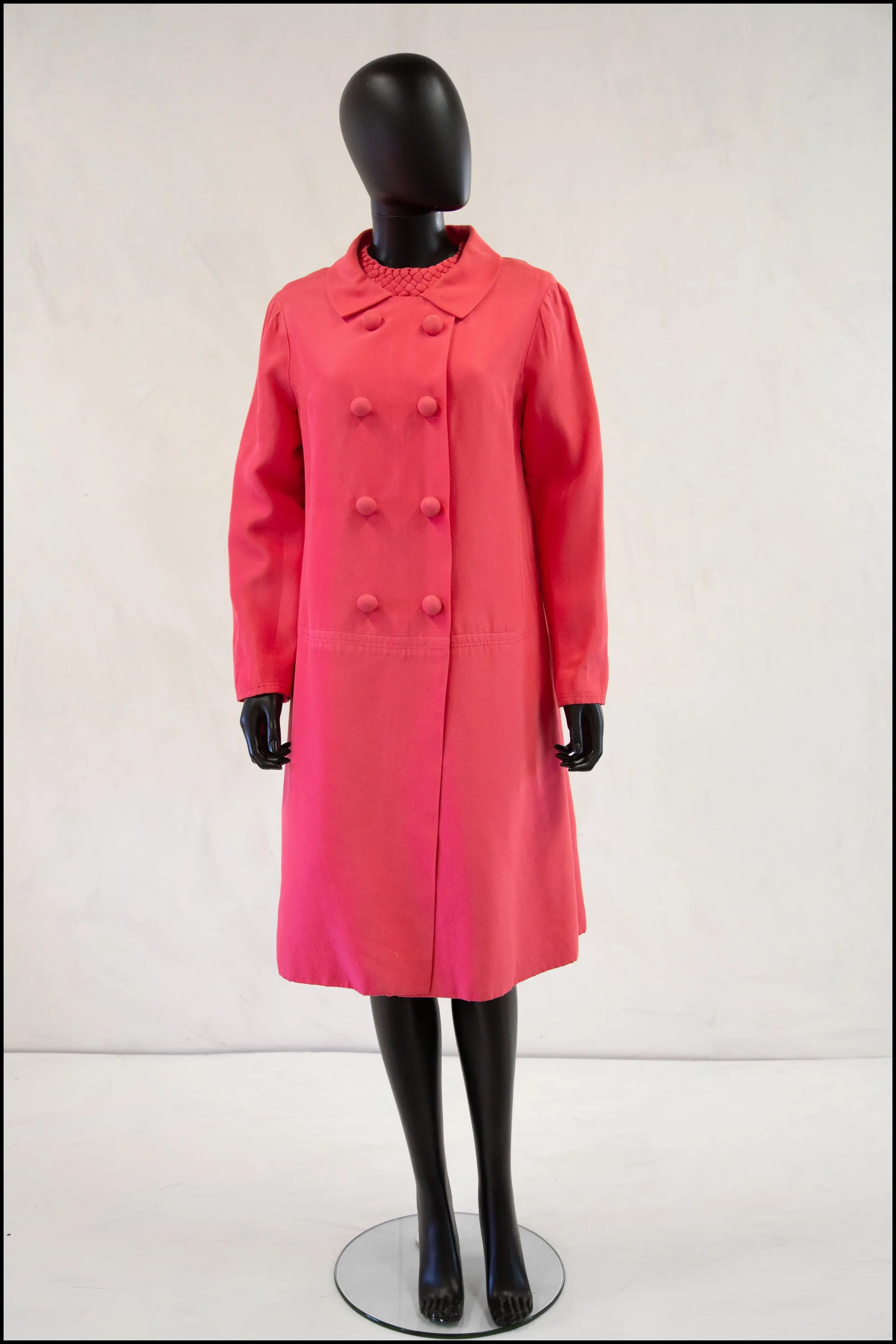 Vintage 1960s Pink Mini Dress Suit