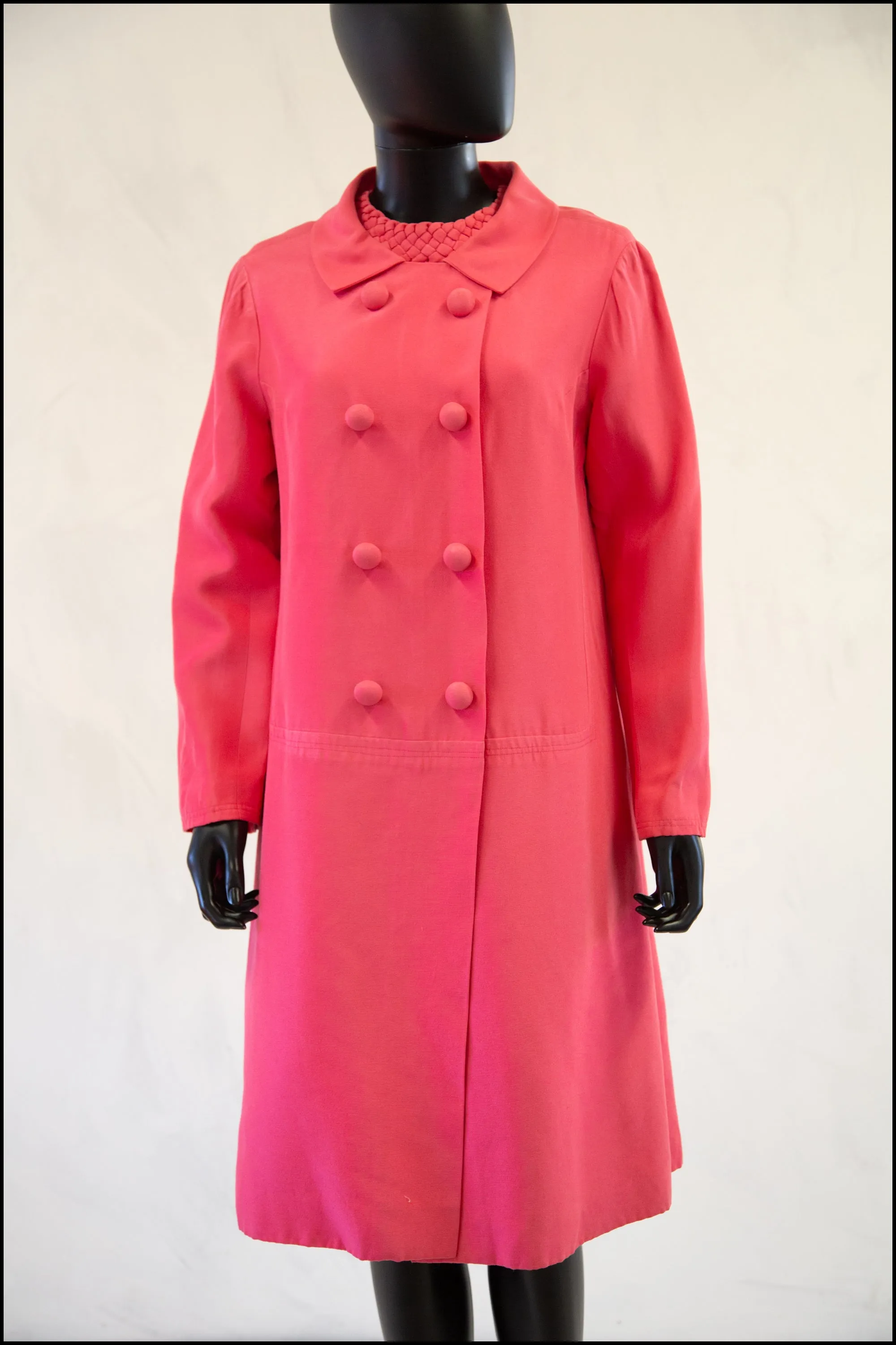 Vintage 1960s Pink Mini Dress Suit