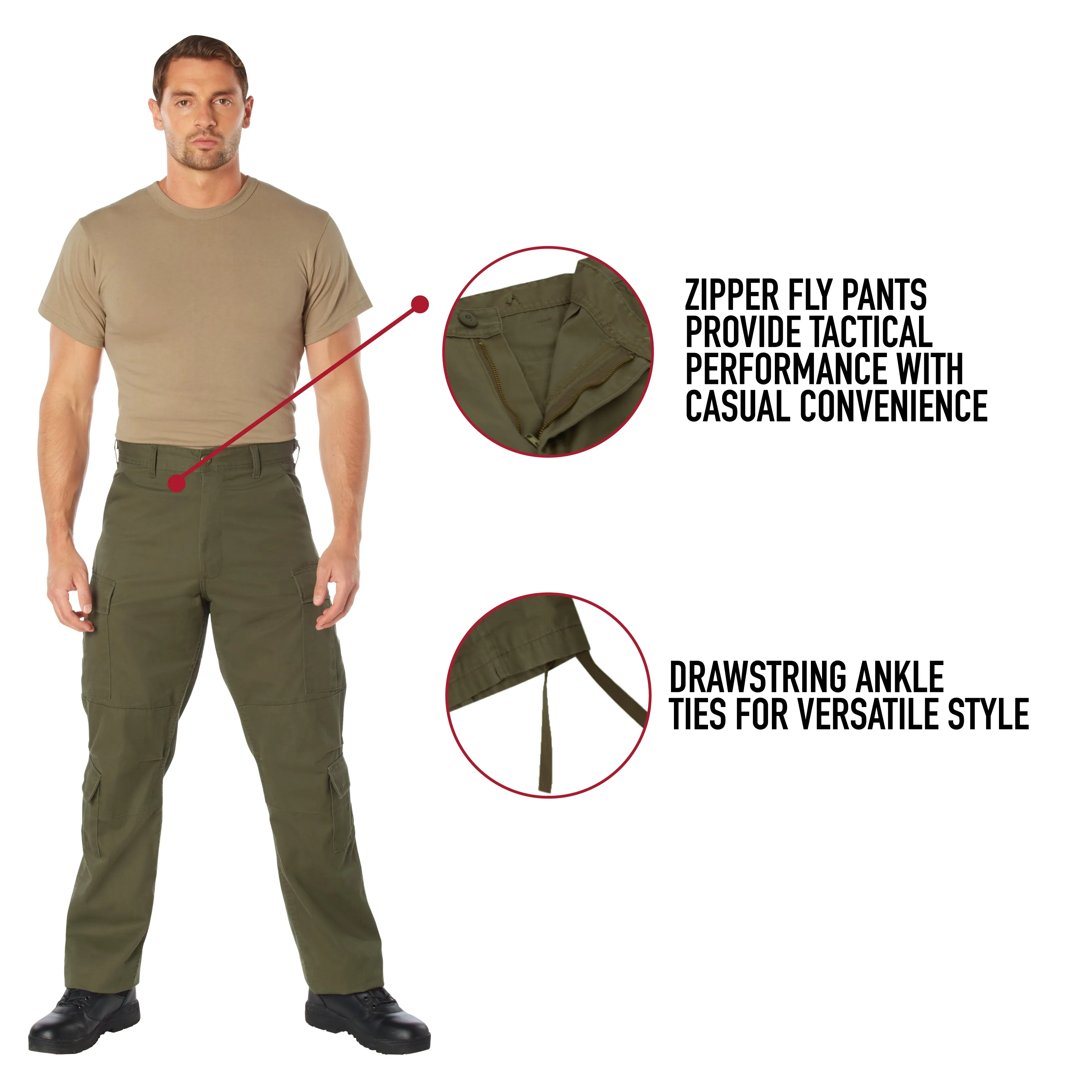 [Vintage Paratrooper] Camo Cargo Fatigue BDU Pants