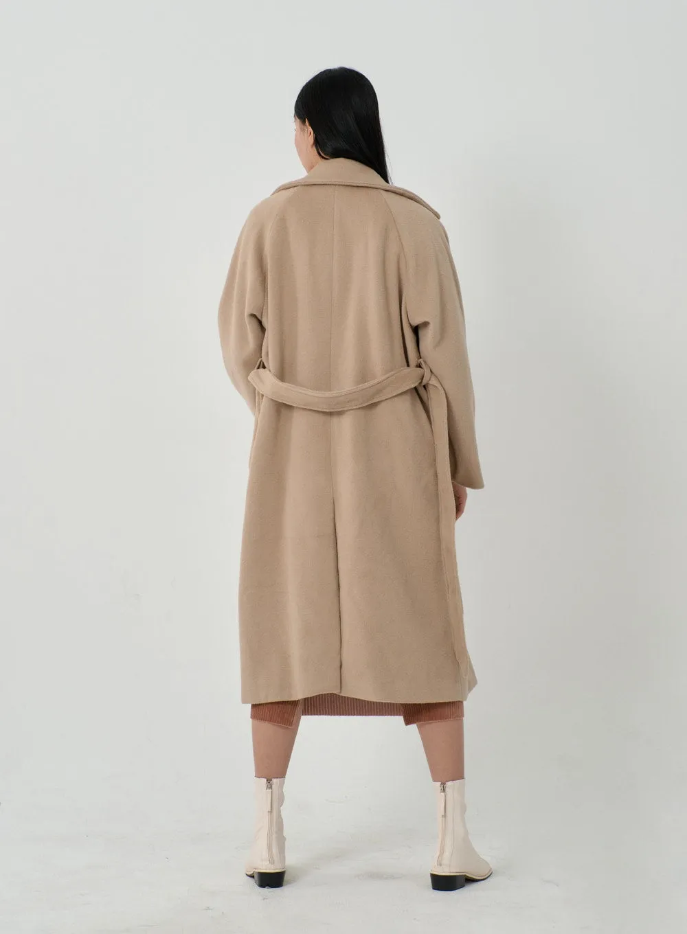 Waist Tie Oversized Button Coat ID23