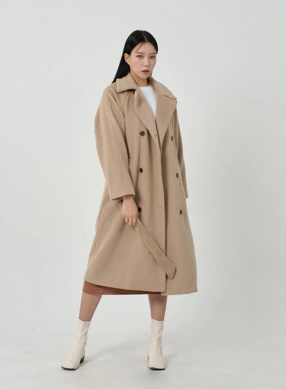 Waist Tie Oversized Button Coat ID23