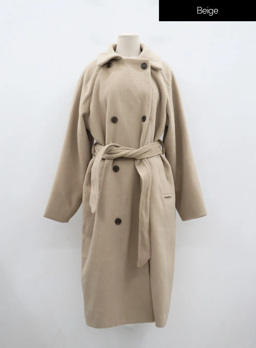 Waist Tie Oversized Button Coat ID23