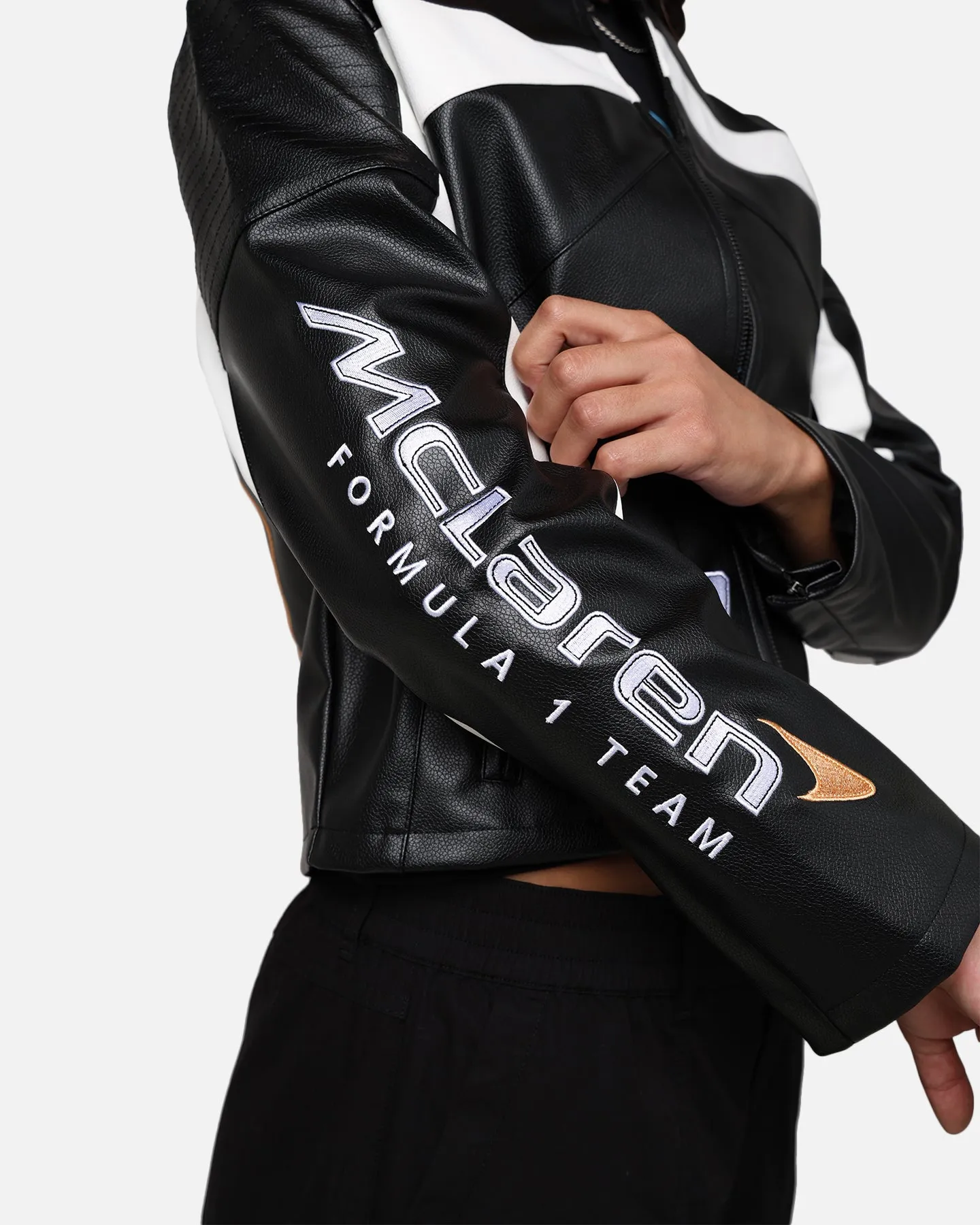 We Are The Wild Collective X McLaren Women's Crop Racing Jacket Black