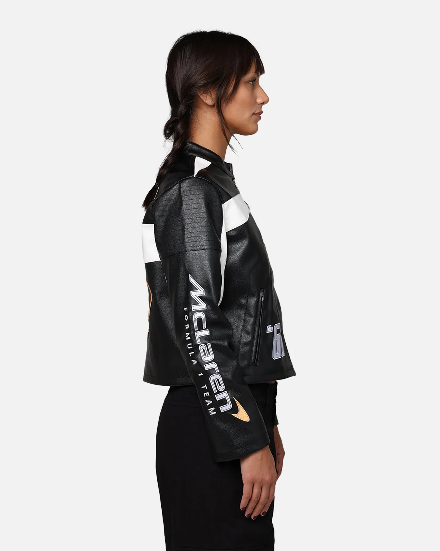 We Are The Wild Collective X McLaren Women's Crop Racing Jacket Black