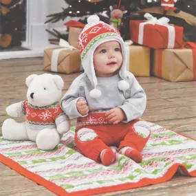 Winter Fair Isle Grey 100% Cotton Sweater & Pant Set