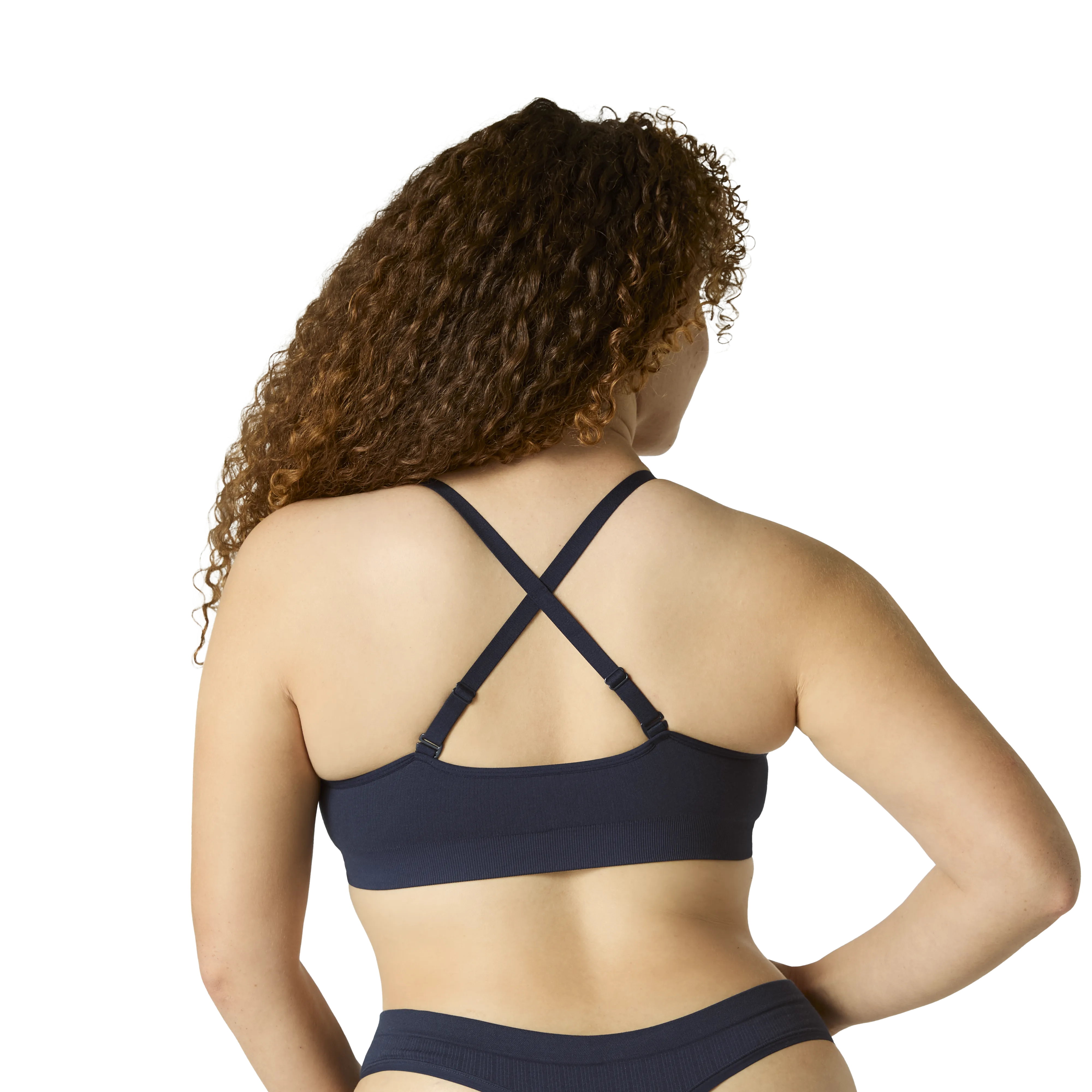 Women's Seamless Triangle Bralette   Thong