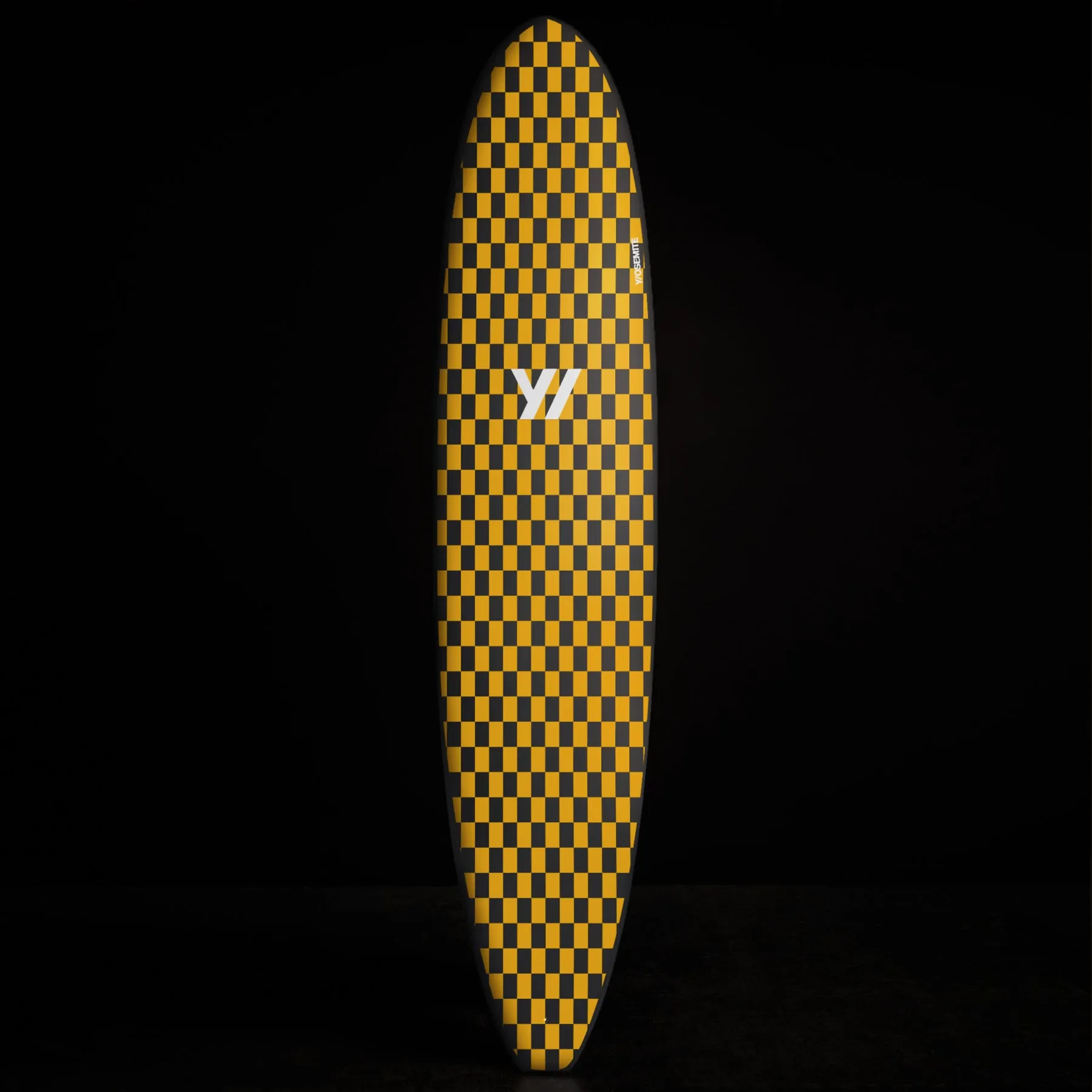 Y/OSEMITE  Checkered Longboard 7'10" - Black/Crocus