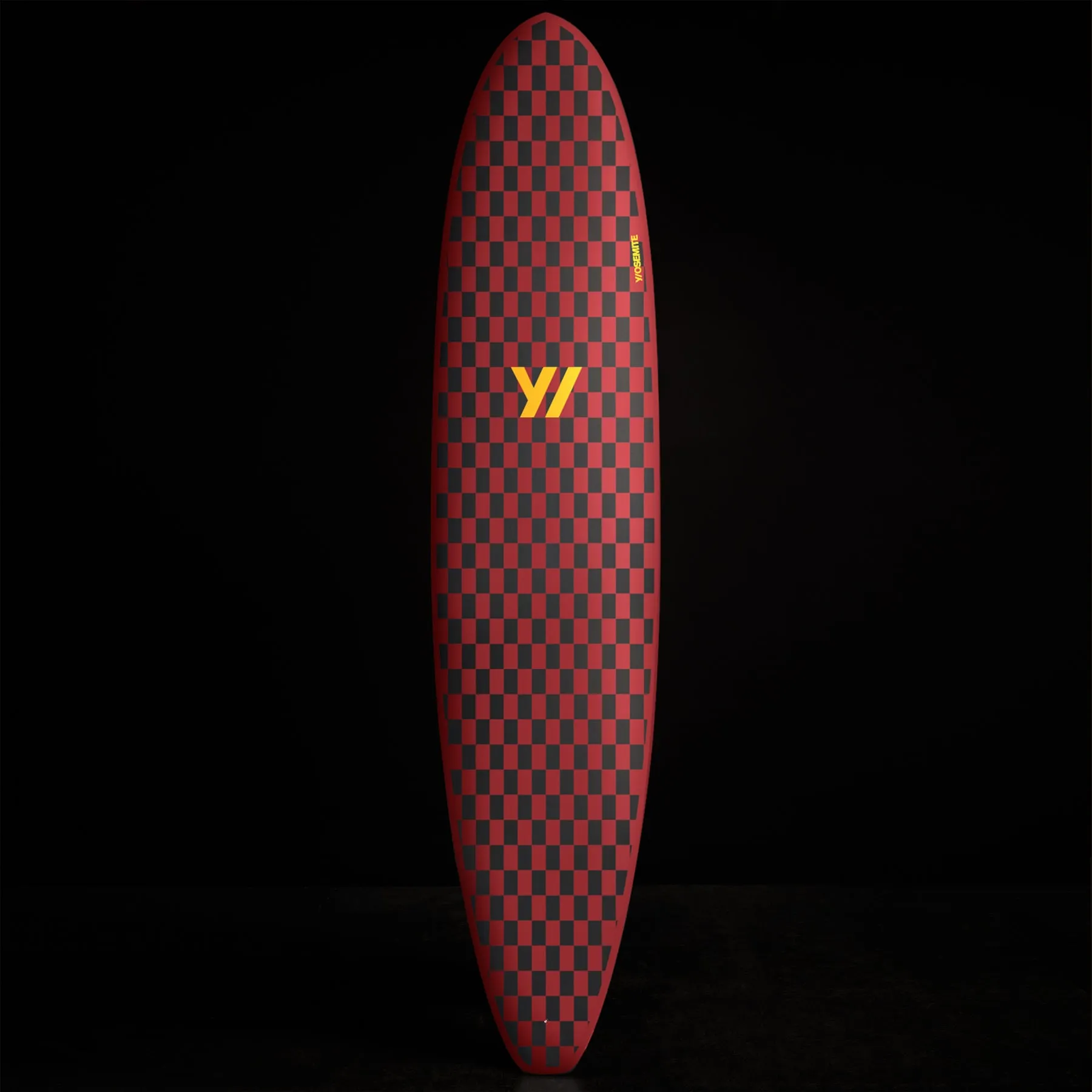 Y/OSEMITE  Checkered Longboard 7'10" - Black/Sunstone