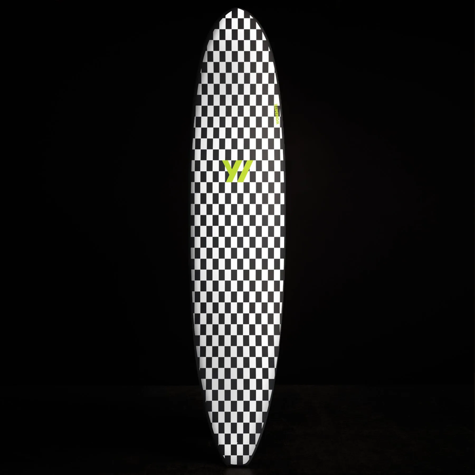 Y/OSEMITE  Checkered Longboard 7'10" - Black/White