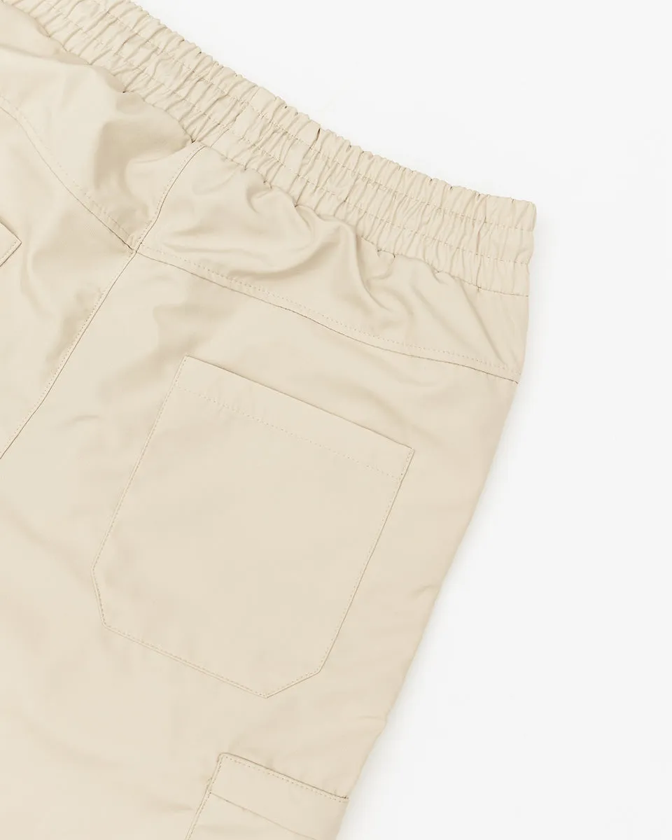 Zip Cargo Pant - Cream