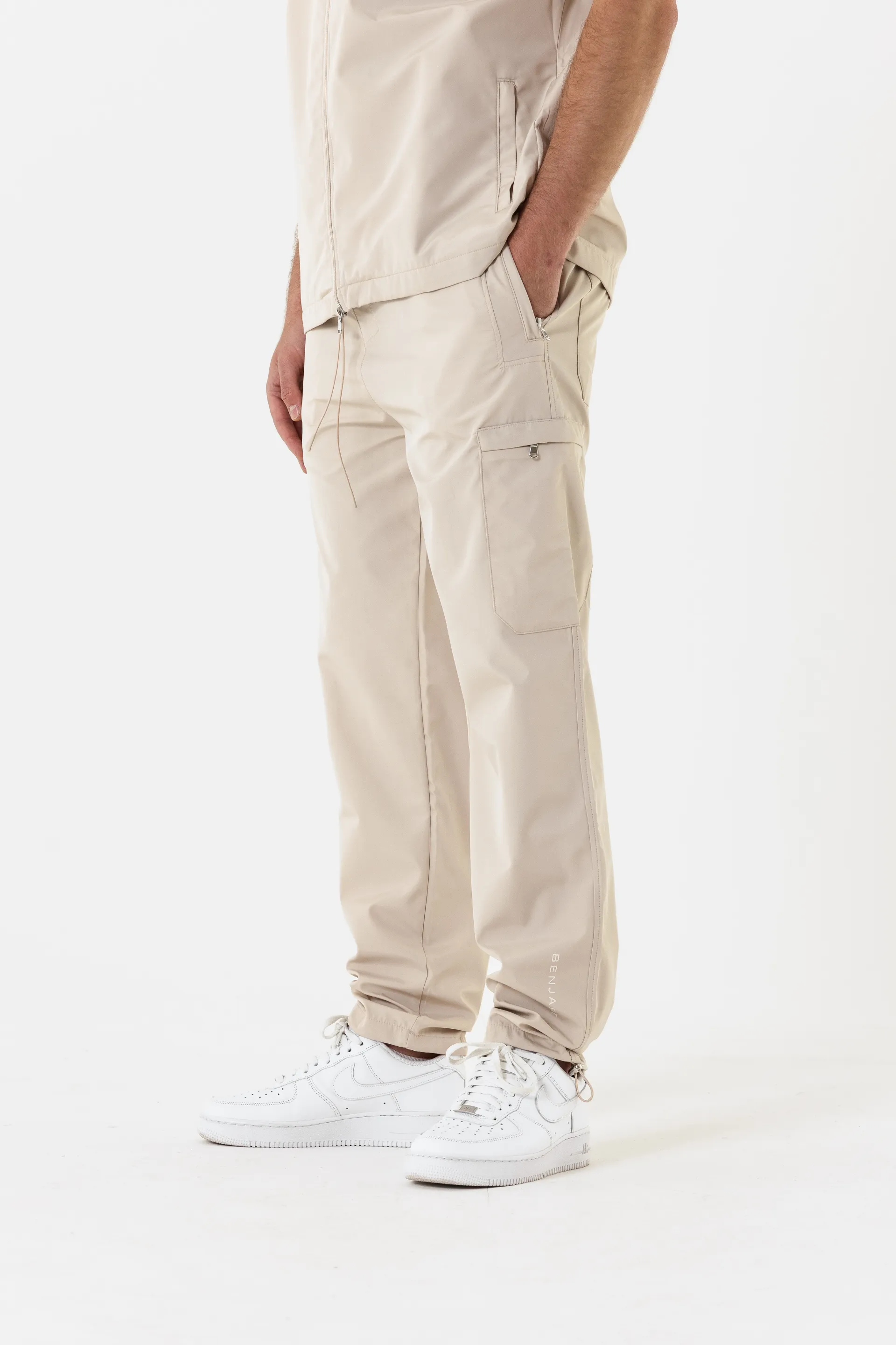 Zip Cargo Pant - Cream